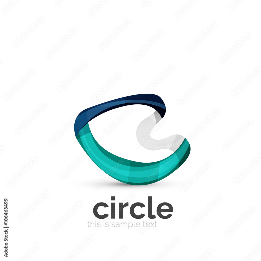 Abstract swirly round logo template Abstract swirly round logo template