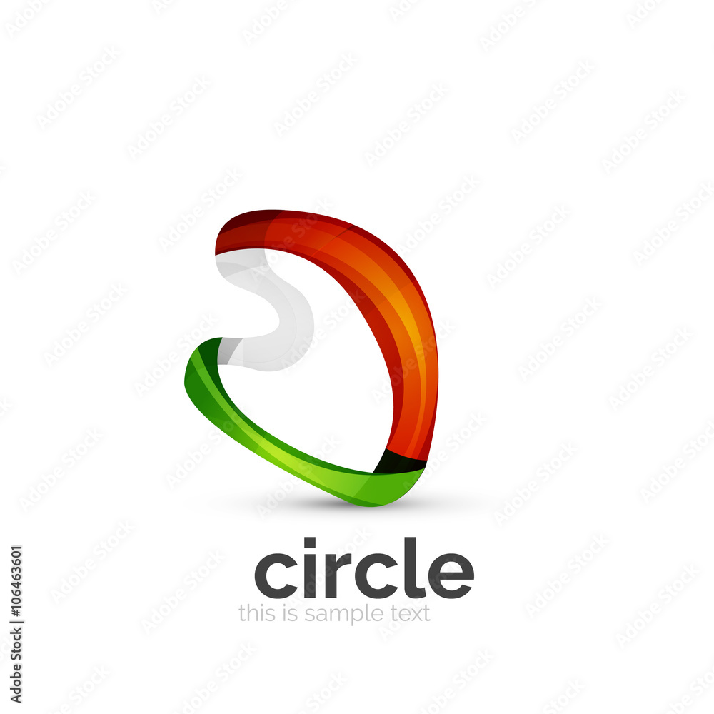 Fototapeta premium Abstract swirly round logo template