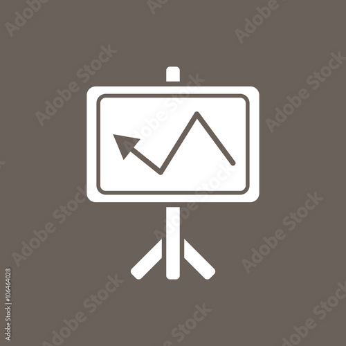 Free Download Presentation Chart Icon on Dark Gray Color. Eps-10. - GFXLoad