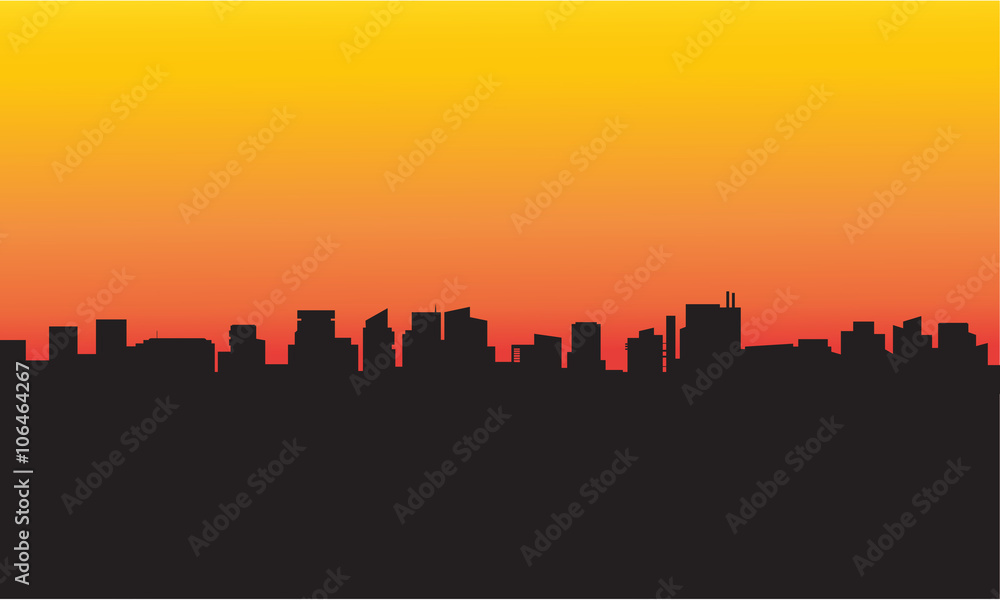 Collection silhouette city