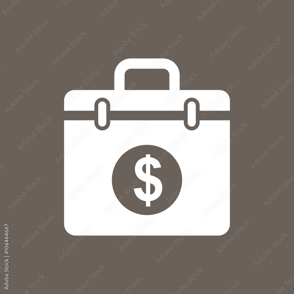 Suitcase Icon on Dark Gray Color. Eps-10. Suitcase Icon on Dark Gray Color. Eps-10.