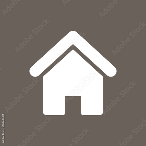 Home Icon on Dark Gray Color. Eps-10.