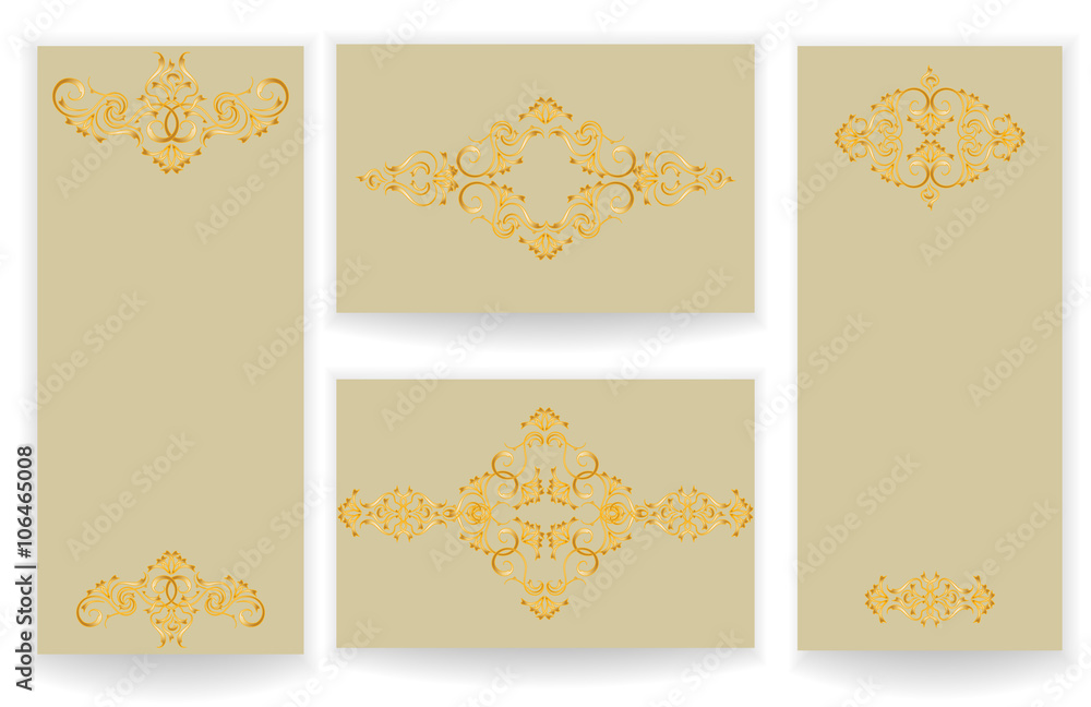 templates with stylized pattern set