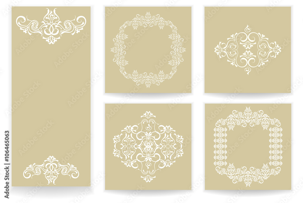 templates with stylized pattern set templates with stylized pattern set