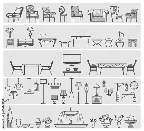 icons of interior elements