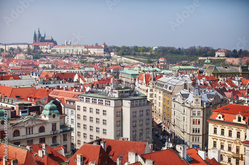 view of the city of Prague from the top