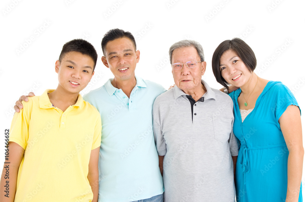 Asian three generations family Asian three generations family