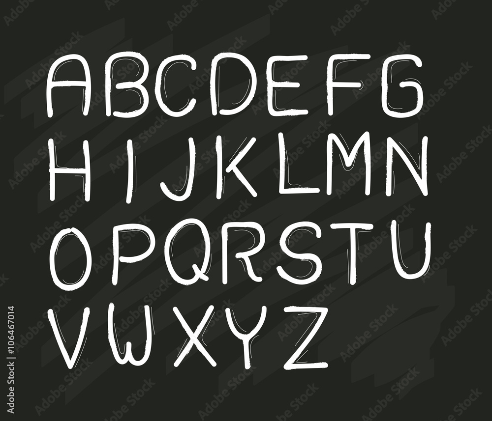 Hand drawn font design with alphabet character. vector stock. Hand drawn font design with alphabet character. vector stock.