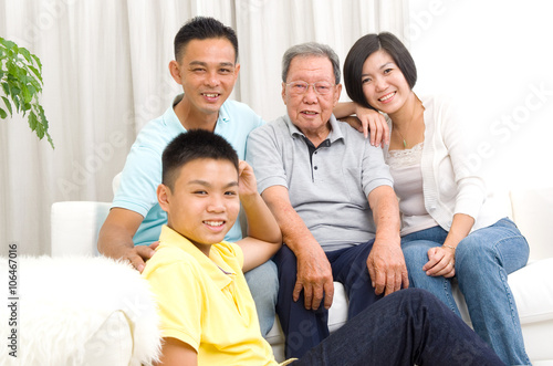 asian 3 generations family