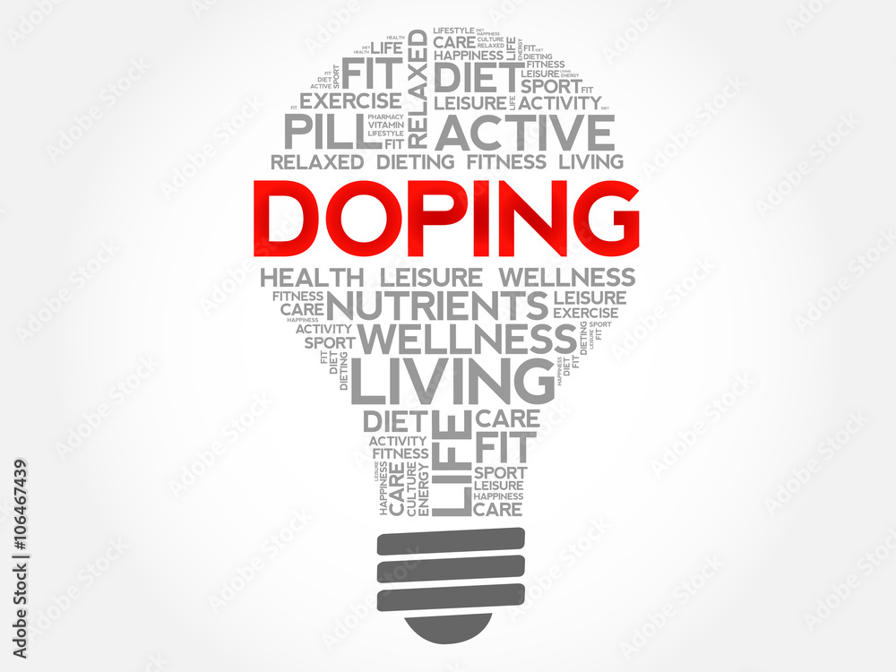 Doping bulb word cloud, health concept background Doping bulb word cloud, health concept background