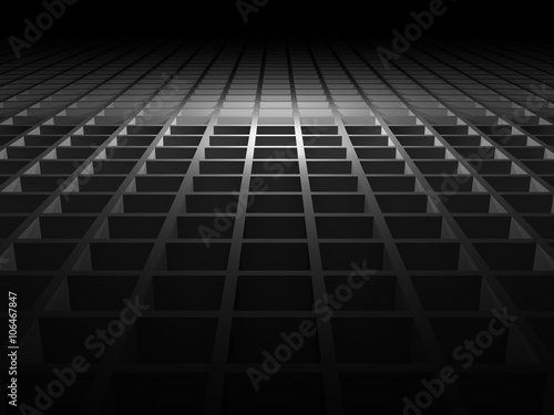Abstract shining black digital background 3 d