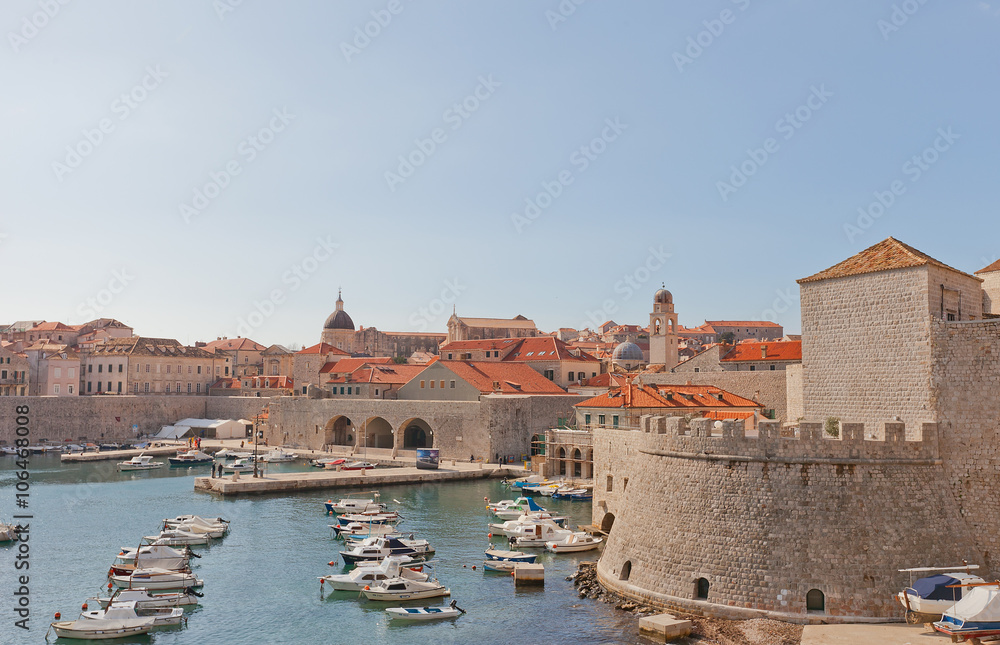 Old Port of Dubrovnik, Croatia. UNESCO site Old Port of Dubrovnik, Croatia. UNESCO site