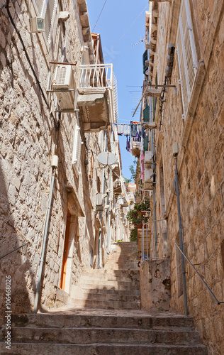 Street in Old Town of Dubrovnik photo