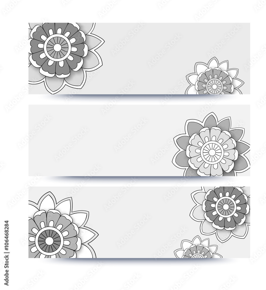 Vector banner with flowers Vector banner with flowers