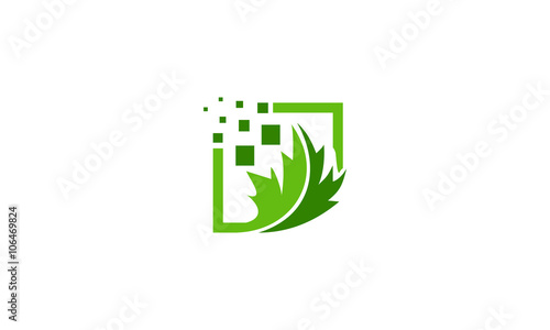  green leaf ecology logo