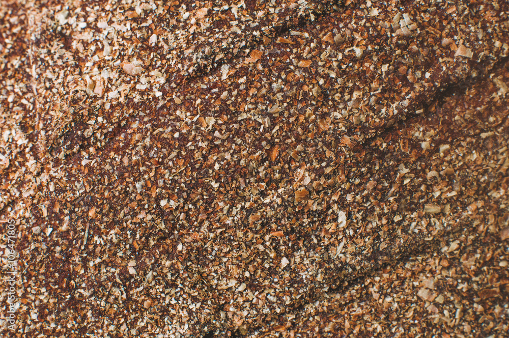 Close up of crust of the rye bread Close up of crust of the rye bread