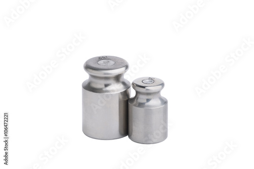 Metal chrome weight isolated