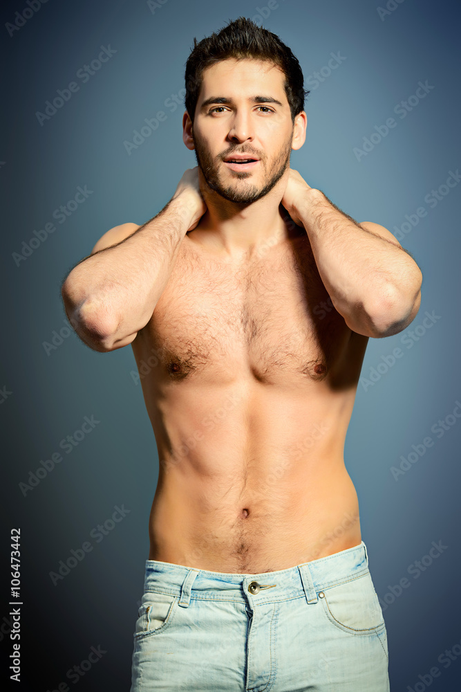 Fototapeta premium shirtless handsome