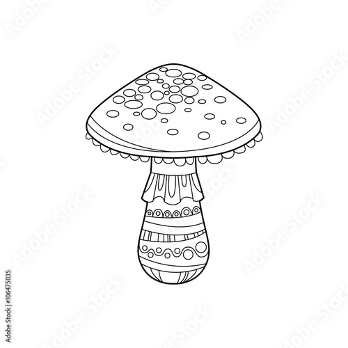 Death Cap Zentangle For Coloring