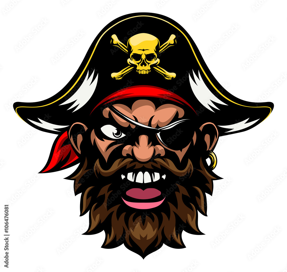 Fototapeta premium Cartoon Pirate Sports Mascot