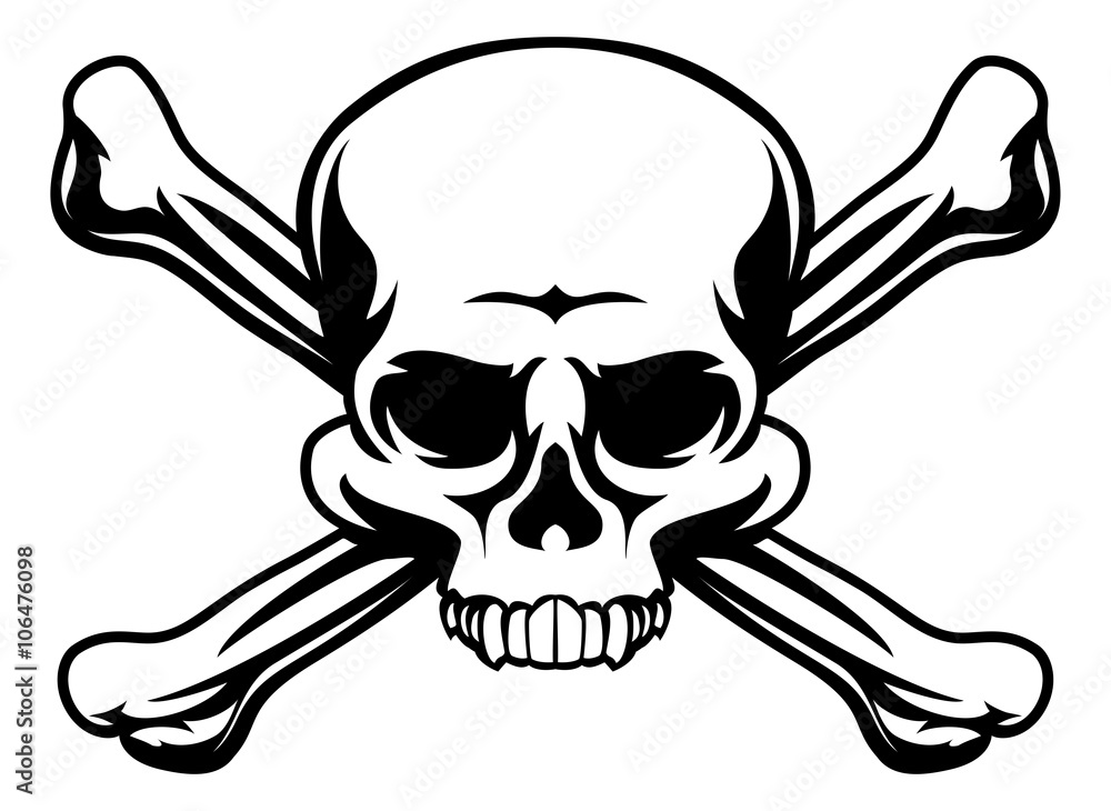 Skull and Crossbones Symbol Stock Vector Adobe Stock