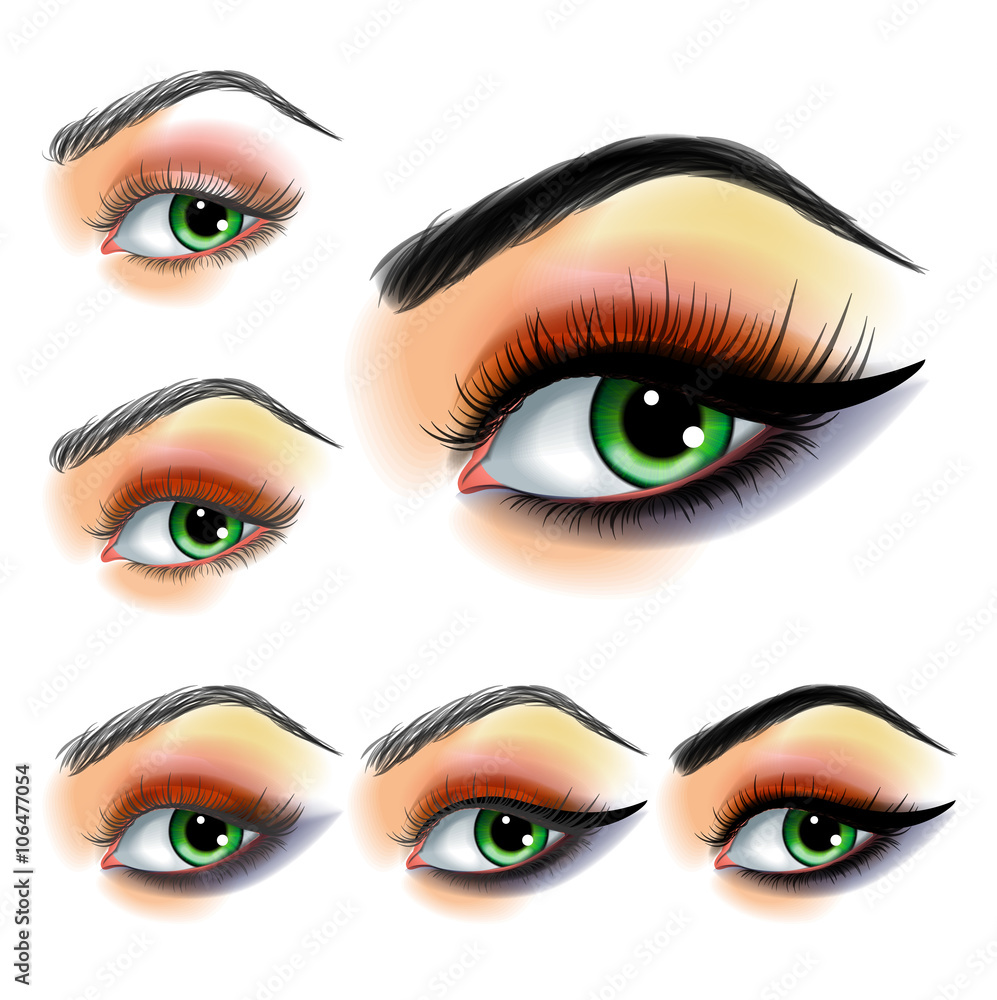 Eye shadow make up step by step