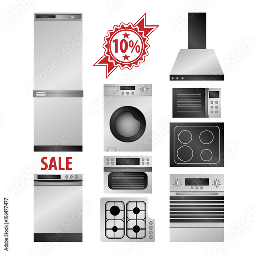Kitchen household appliances set