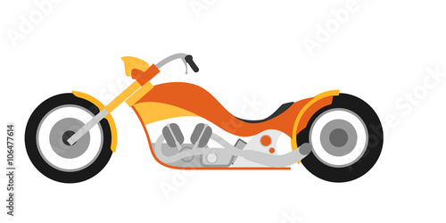 Flat style custom motorcycle