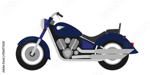 Flat style classic road motorcycle