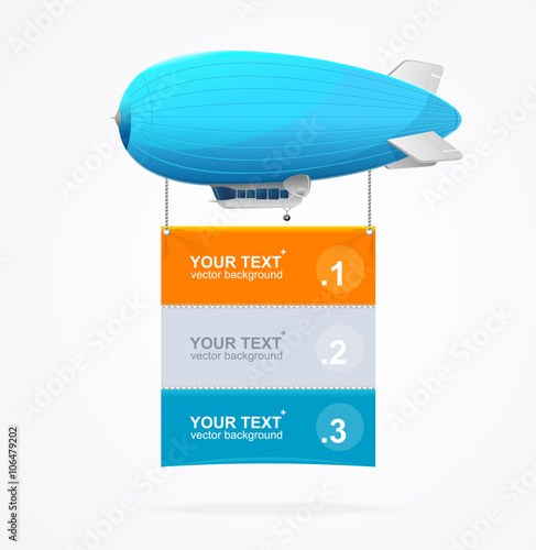 Dirigible Menu Concept. Vector