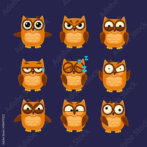 Wallpaper Mural Brown Owl Emoji Collection Torontodigital.ca