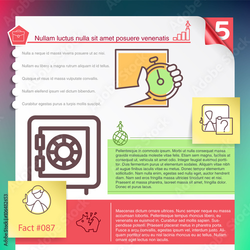 Vector infographics layout template for print or web design