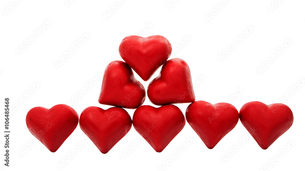 Candy red heart isolated