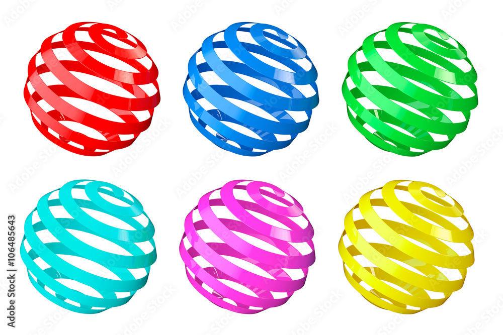 Set of Abstract Spiral Spheres Set of Abstract Spiral Spheres