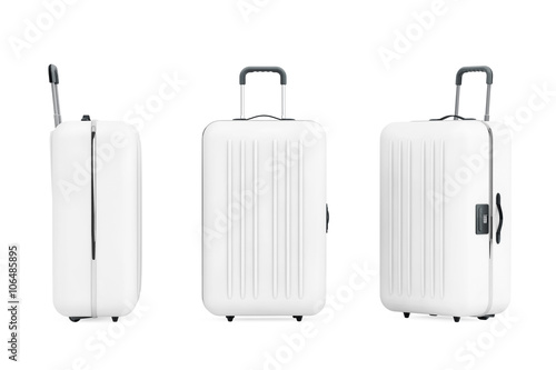 Large White Polycarbonate Suitcases