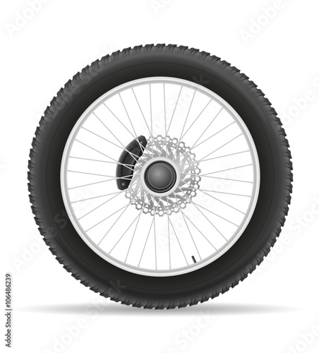 motorcycle wheel tire from the disk vector illustration photo