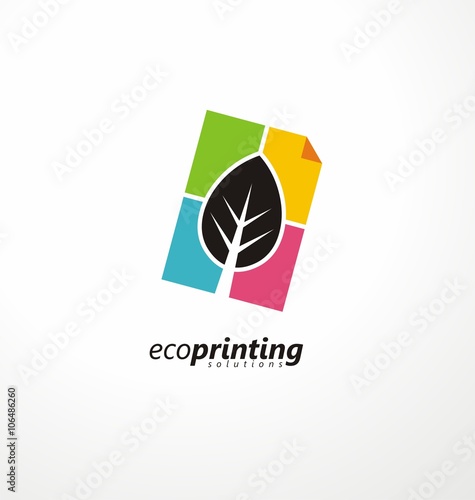 Creative symbol concept for printing office