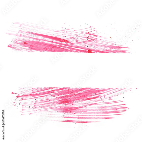 Watercolor background pink hand drawing