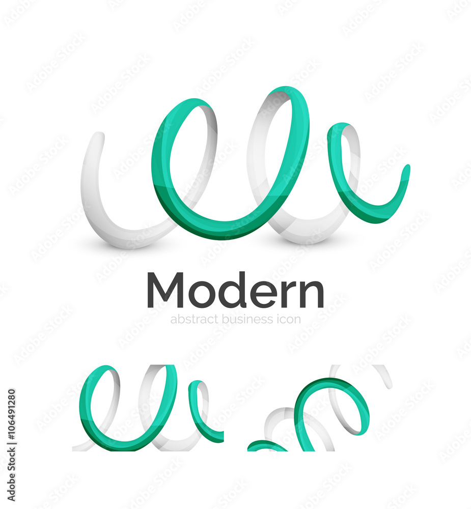Obraz premium Vector ribbon logo