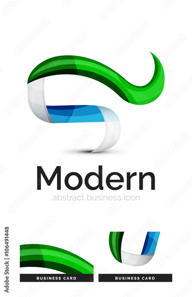 Ribbon swirl business logo Ribbon swirl business logo