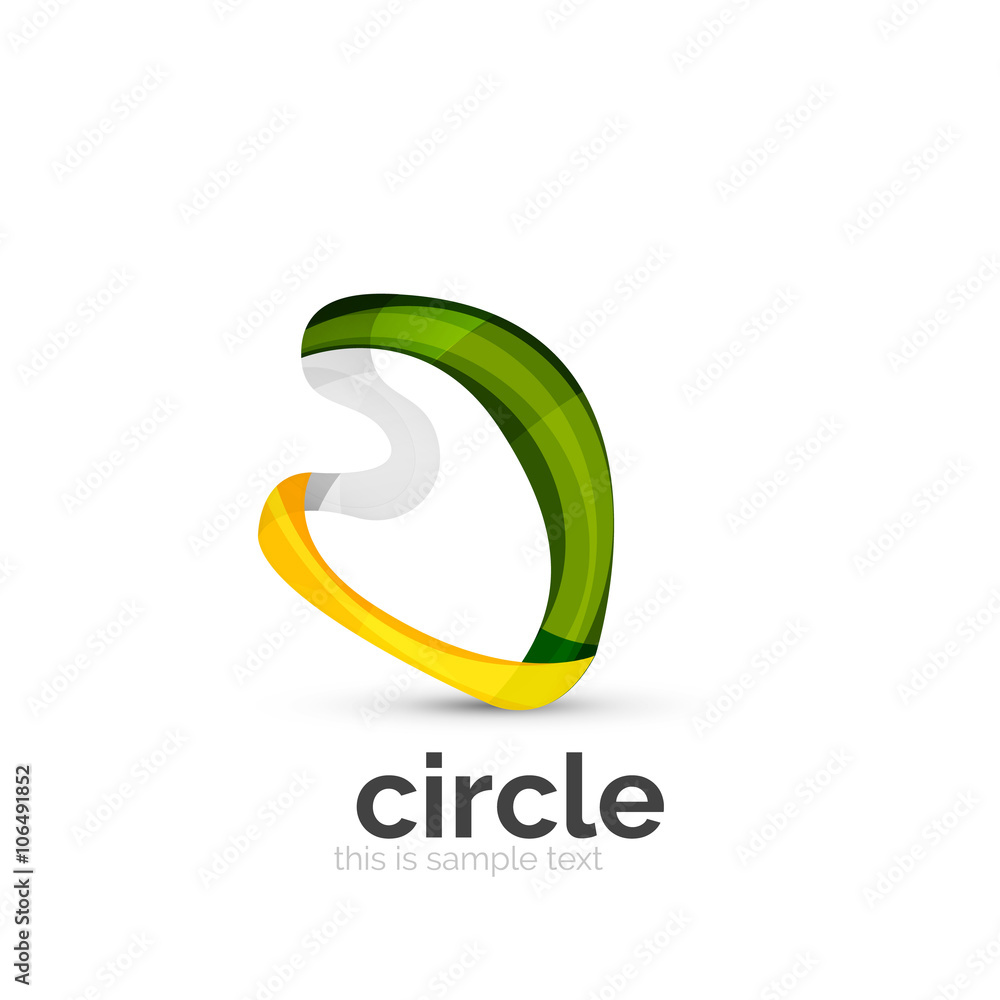 Abstract swirly round logo template Abstract swirly round logo template