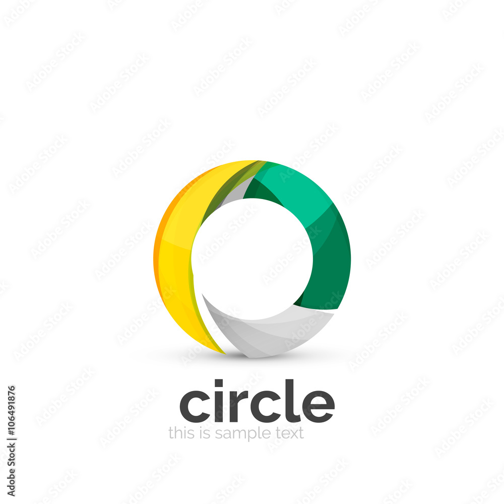 Abstract swirly round logo template Abstract swirly round logo template