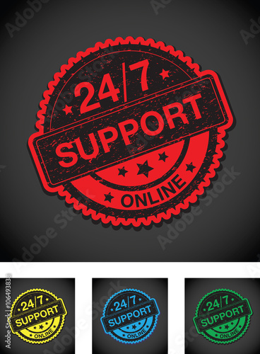 twenty four seven online support sign set