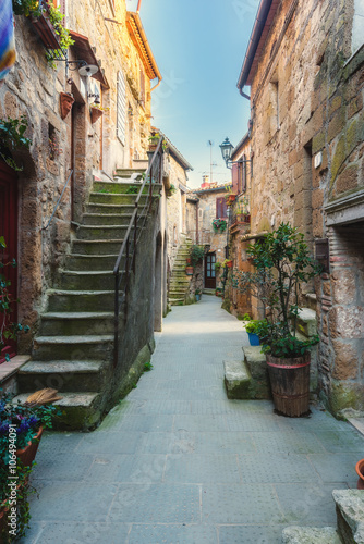 Fototapeta Naklejka Na Ścianę i Meble -  Beautiful magical nooks in the medieval town of Pitigliano.