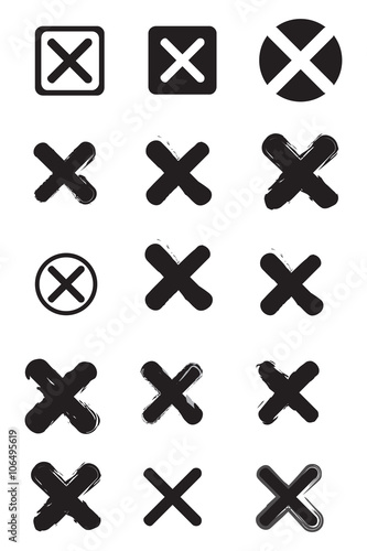 X Symbols, Rejected Mark Icons