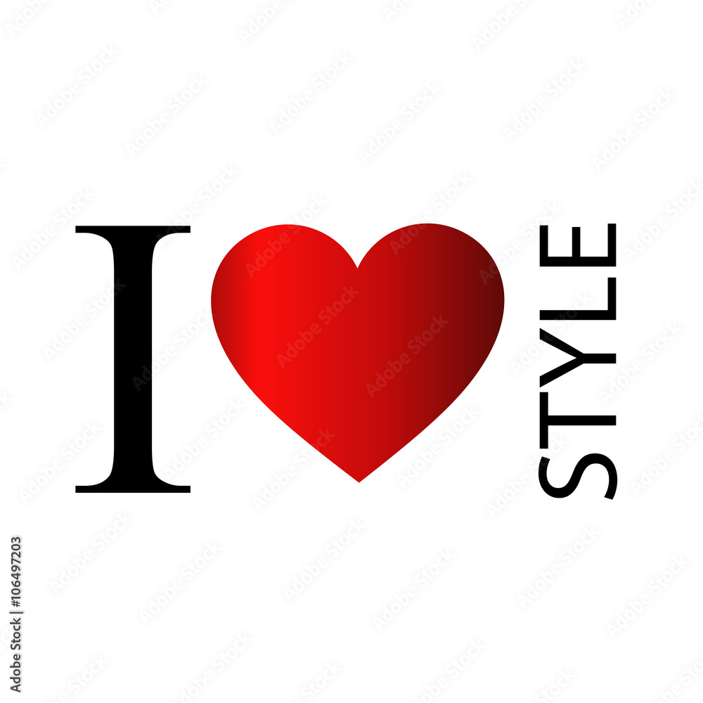 I love styles text with red heart I love styles text with red heart