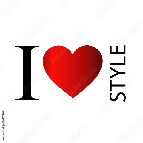 I love styles text with red heart photo