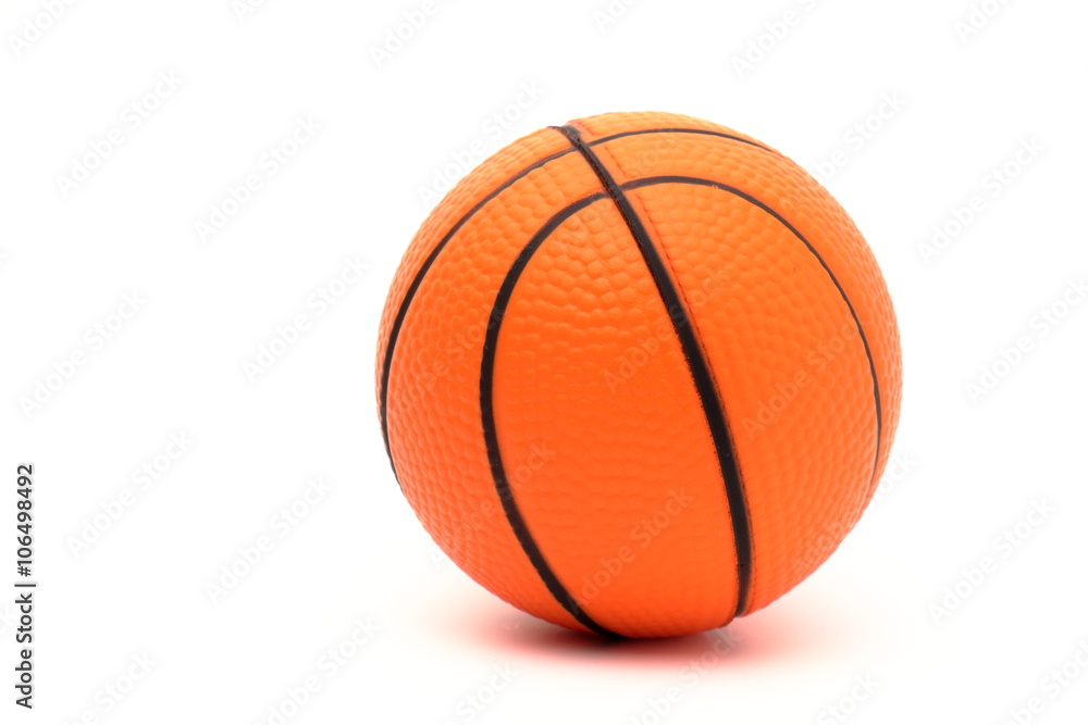 Shot of a basketball isolated./Shot of a basketball isolated over a white background.
