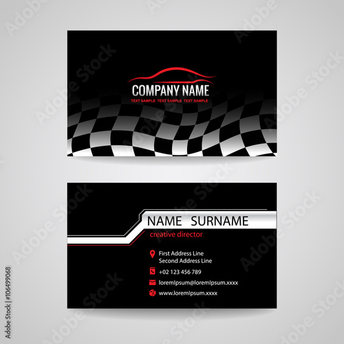 business card for transportation car racing sport and Car wash
