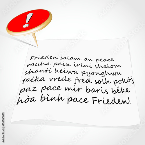 Frieden Sprachen